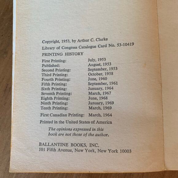 Arthur C Clarke Reach For Tomorrow Childhood's End 1969 Ballantine SciFi PB - Picture 5 of 16